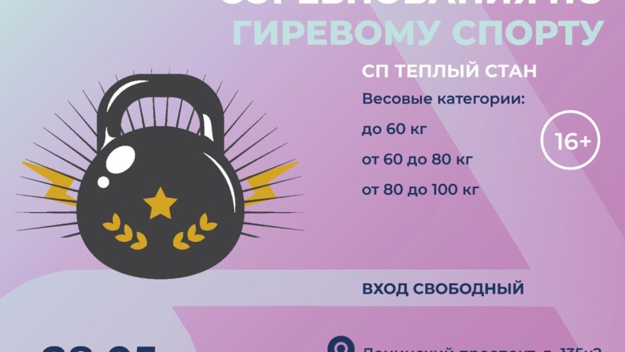 Районные соревнования по гиревому спорту состоятся в СП Теплый Стан